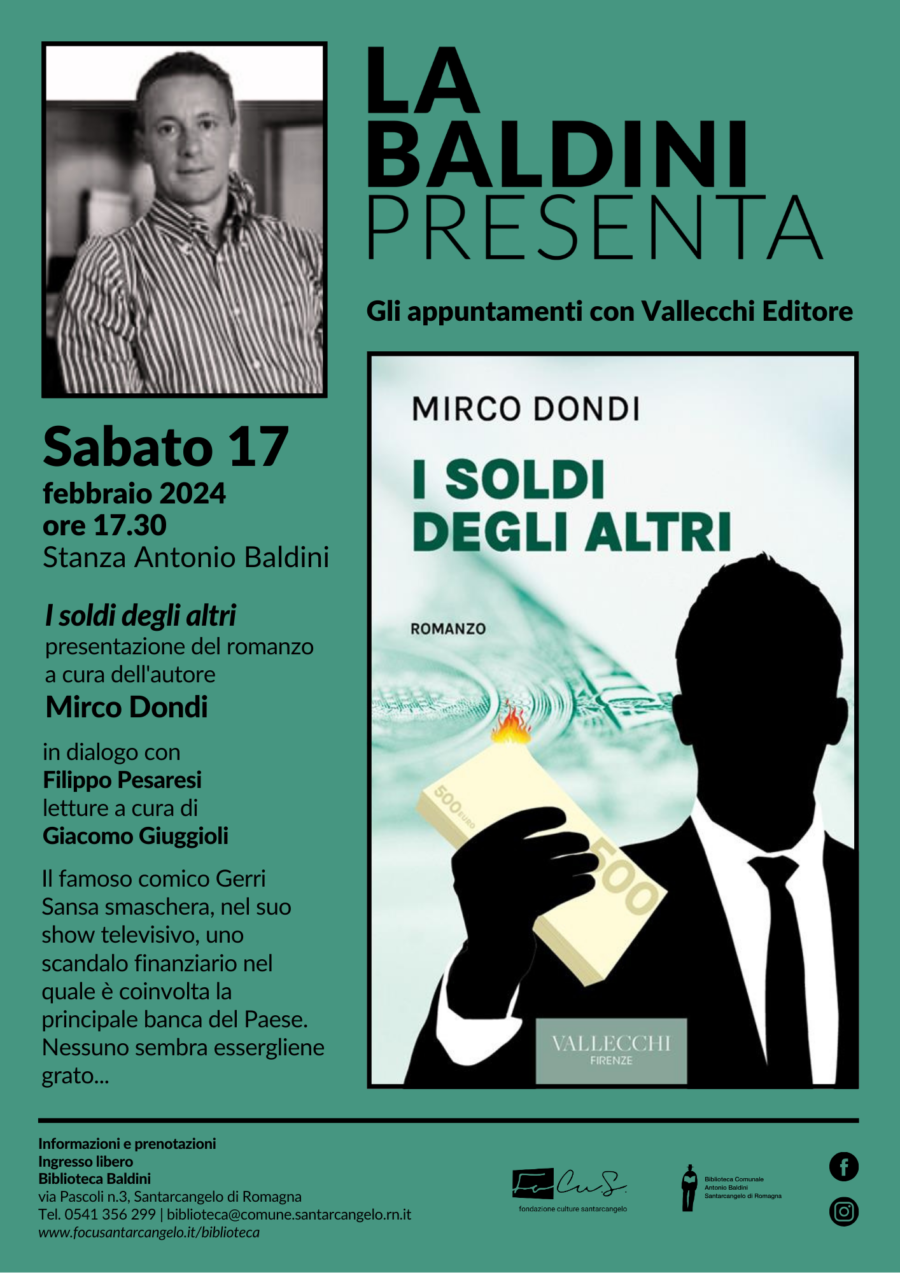 Mirco Dondi presenta il suo romanzo "I soldi degli altri"